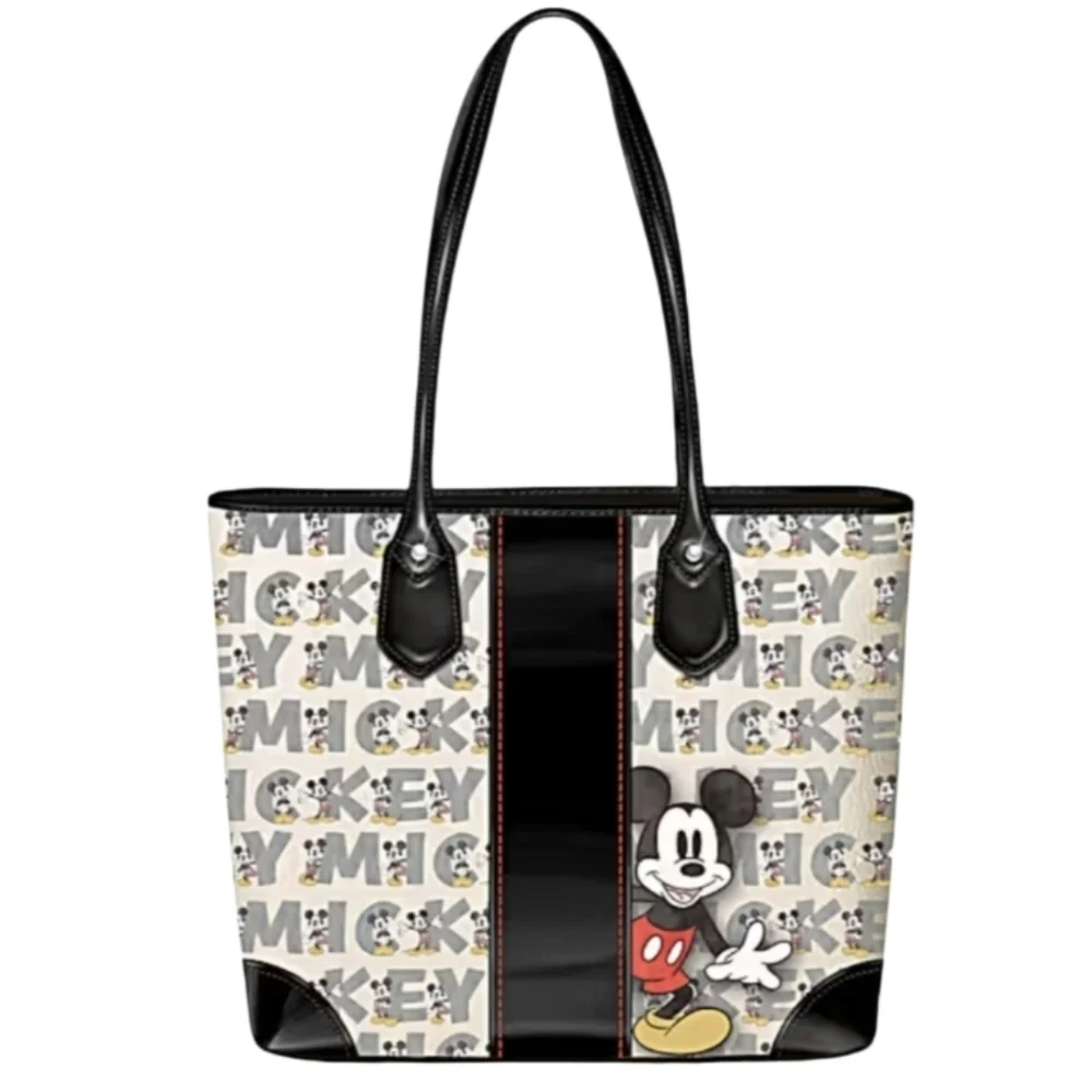 Disney x The Bradford Exchange Mickey Mouse Iconic Faux‎ Leather Tote Bag